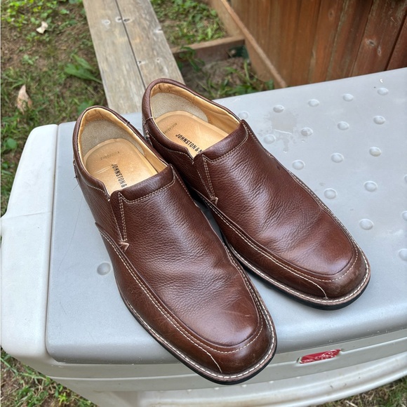 Johnston & Murphy Rich Brown Leather Slip-Ons - Picture 7 of 16